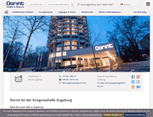 Tablet Screenshot of hotel-augsburg.dorint.com