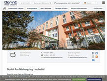 Tablet Screenshot of hotel-eifel-nuerburgring.dorint.com