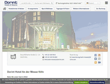 Tablet Screenshot of hotel-koeln-messe.dorint.com